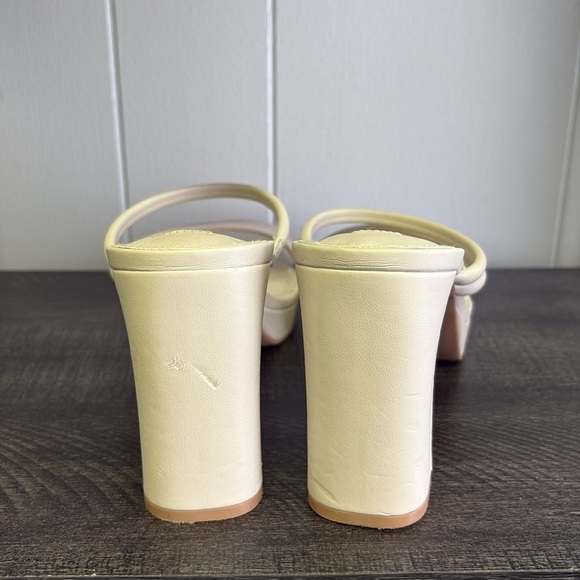 Stylish Cream Heeled Sandals by Seven7 - Picture 4 of 6